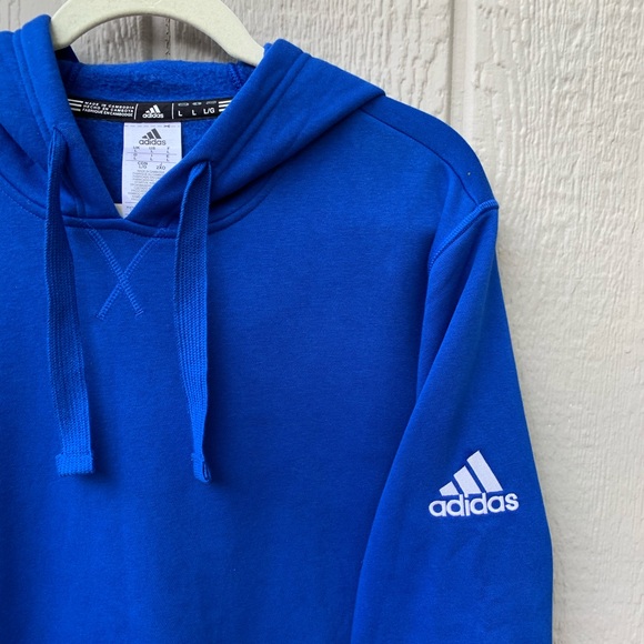 Adidas royal blue oversized sweatshirt hoodie - Picture 3 of 10